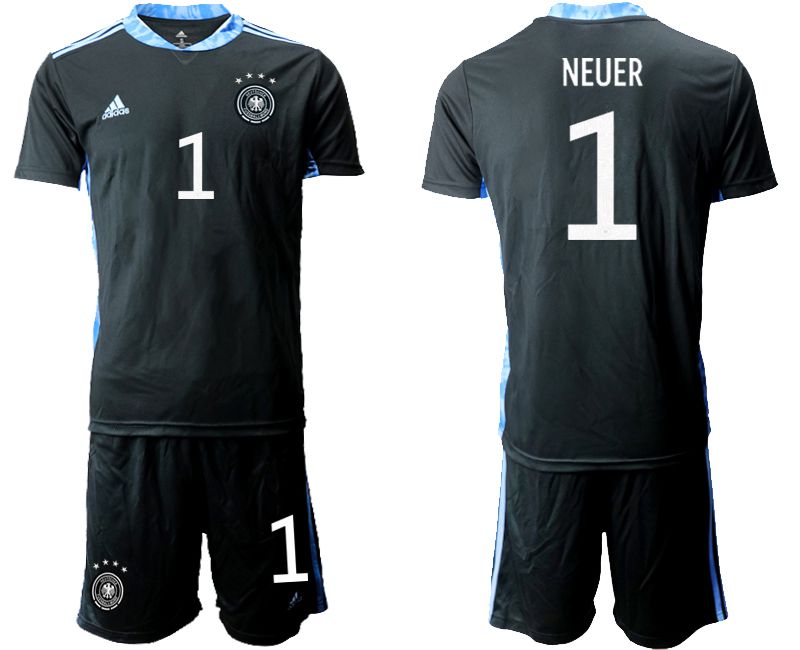 Men 2021 World Cup National Germany black goalkeeper #1 Soccer Jerseys->germany jersey->Soccer Country Jersey